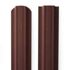 Металлический штакетник Plaza 125 Шоколадно-коричневый текстурированный RAL 8017т