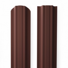 Металлический штакетник Plaza 125 Шоколадно-коричневый RAL 8017