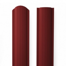 Металлический штакетник Rondo 129  Красно-коричневый RAL 3011