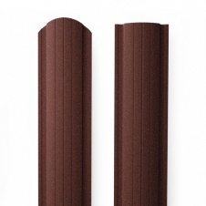 Металлический штакетник Rondo 129 Шоколадно-коричневый текстурированный RAL 8017т